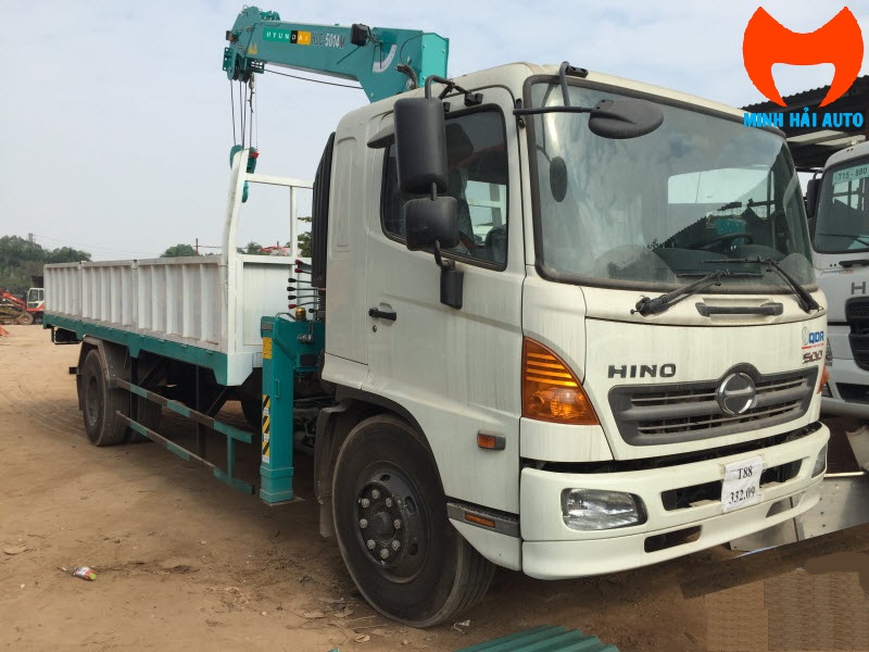 Xe Hino FC gắn cẩu 5 tấn Hyundai Everdigm- 1