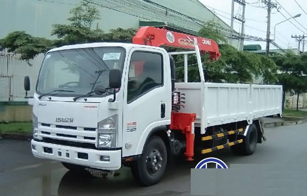 Xe tải gắn cẩu 3 tấn Unic- Isuzu