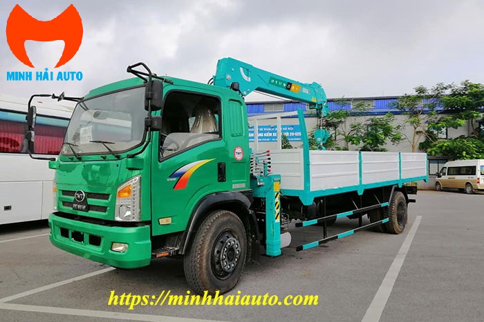 Xe tải TMT gắn cẩu tự hành 5 tấn Hyundai 4 đốt- 2