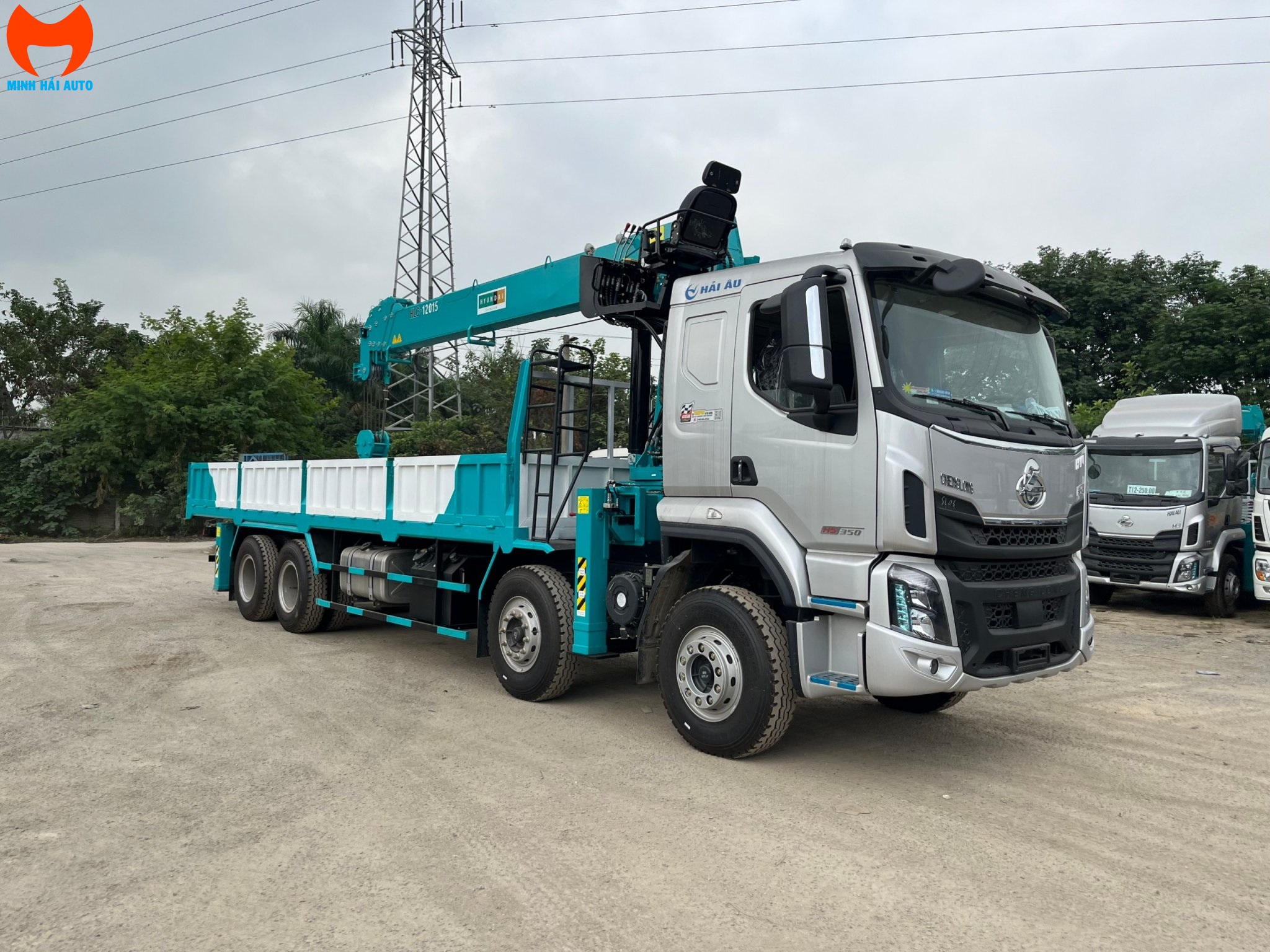 Chenglong 8x4 gắn cẩu Hyundai Everdigm 12 tấn- 1