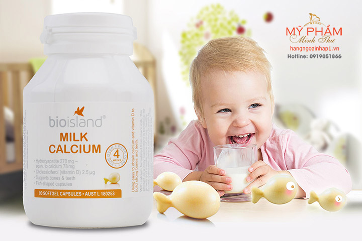 Bio Island Milk Calcium Kids 90 Viên (Úc) - Bổ sung canxi cho bé