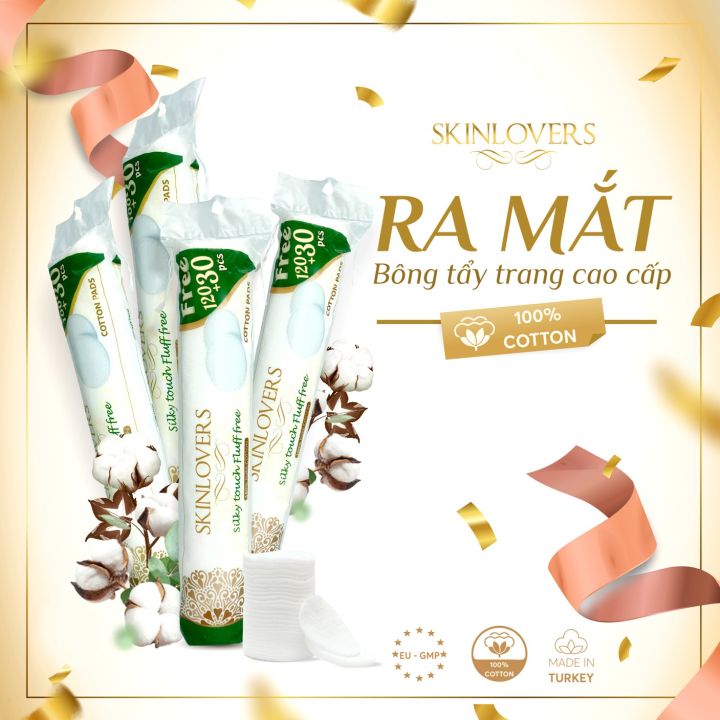 Bông tẩy trang Skinlovers là sản phẩm bông tẩy trang được sản xuất từ 100% bông tự nhiên trên dây chuyền công nghệ hiện đại, chất lượng bông đạt chuẩn EU giúp tẩy trang và làm sạch mọi bụi bẩn bám trên da.