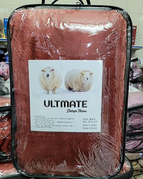 Chăn lông cừu untimate KOREA nhập khẩu cao cấp 2 lớp siêu ấm (Size 2m x 2m3) Có 9 màu cho khách lựa chọn.