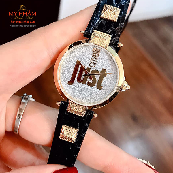 Đồng hồ JUST CAVALLI dây da vân rắn mặt gold 30mm