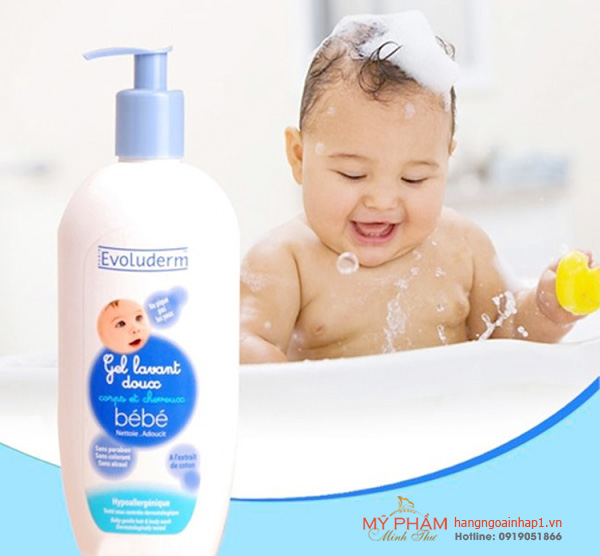 Sữa tắm gội cho bé Evoluderm 500ml - Pháp