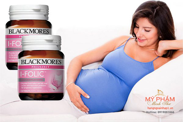Viên uống bổ sung Axit Folic và I ốt cho bà bầu Blackmores Pregnancy I-Folic - Úc