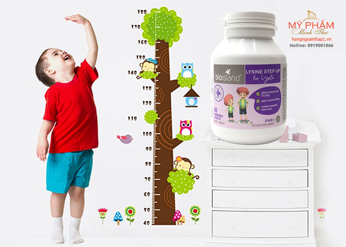 Viên uống tăng chiều cao cho bé của Úc Bio Island Lysine Stage2 - 60 viên