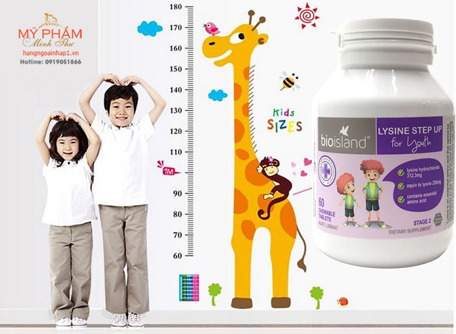 Viên uống tăng chiều cao cho bé của Úc Bio Island Lysine Stage2 - 60 viên