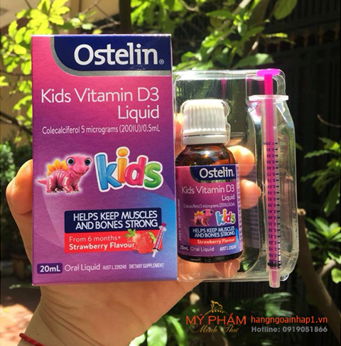 Vitamin D3 Ostelin Kids Liquid 20ml của Úc dành cho bé trên 6 tháng tuổi