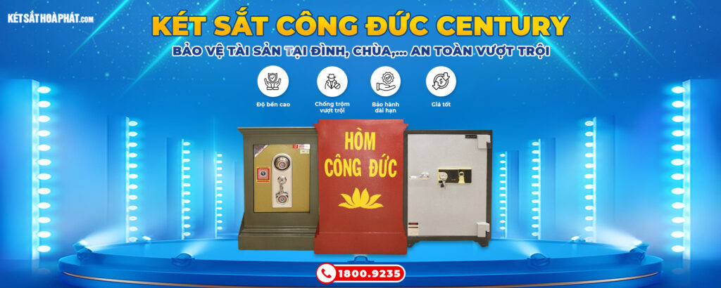 Vì sao nên chọn mua két sắt công đức Century khóa điện tử có khe bỏ tiền tại ketsathoaphat.com