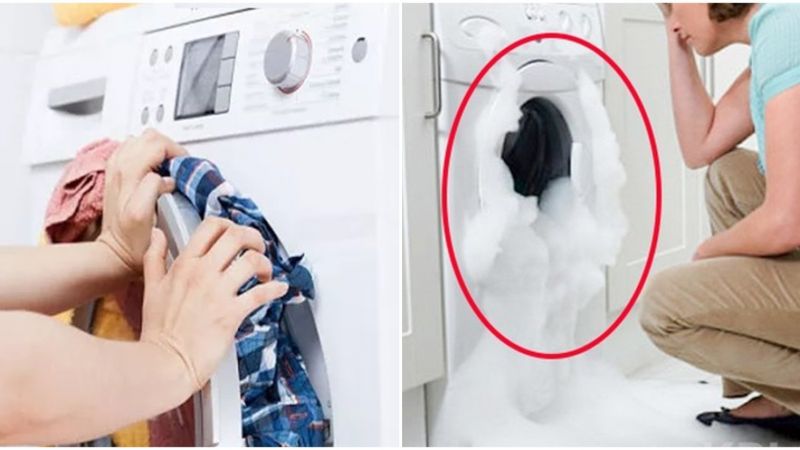 Sửa chữa máy giặt bị rung lắc bằng cách không cho quá nhiều đồ