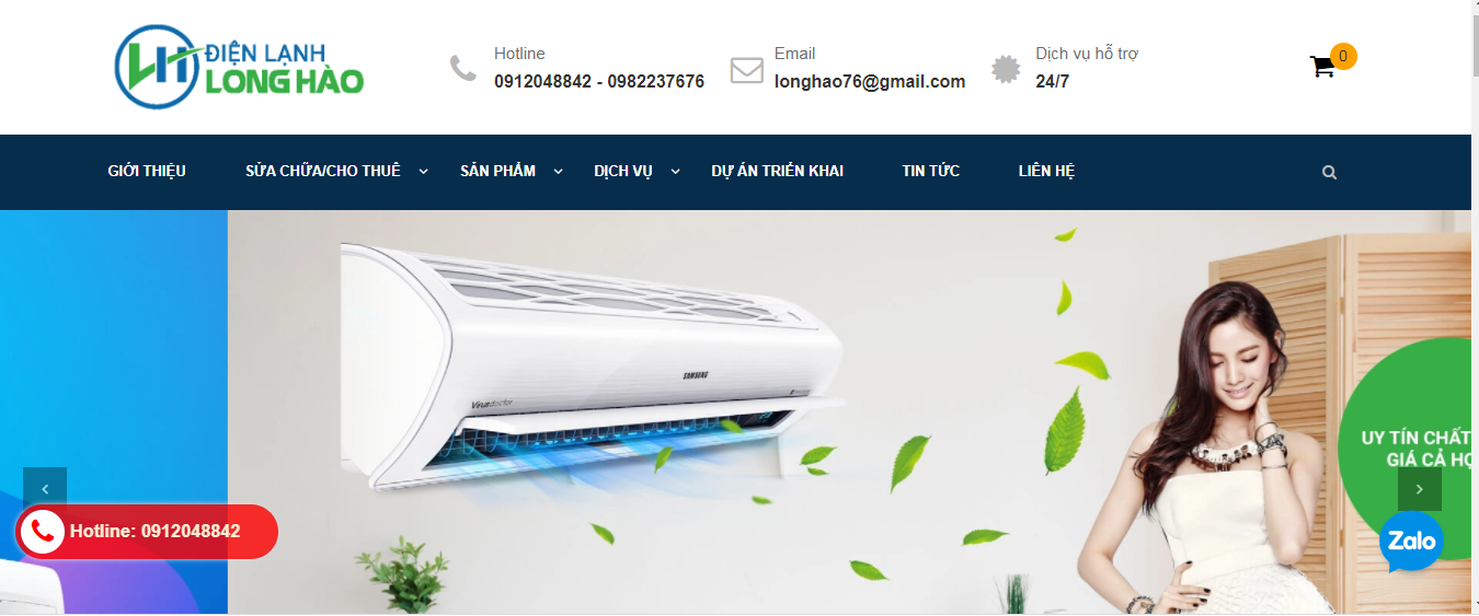 Đến điện lạnh Long Hào để thuê điều hòa cây giá rẻ