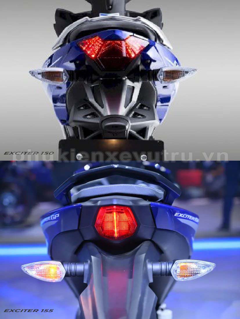 Exciter 155 VVA được lấy cảm hứng từ dòng R1 nên đèn hậu sau sẽ có điểm tương đồng so với R1