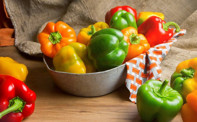 Ớt chuông có màu sắc đa dạng và bắt mắt.