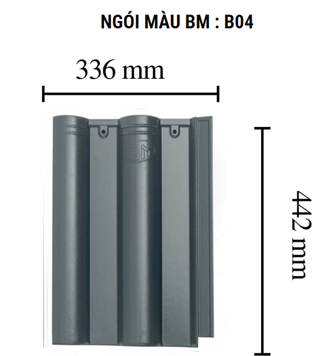 GIÁ NGÓI TRƠN DIC BM MÀU XÁM XANH