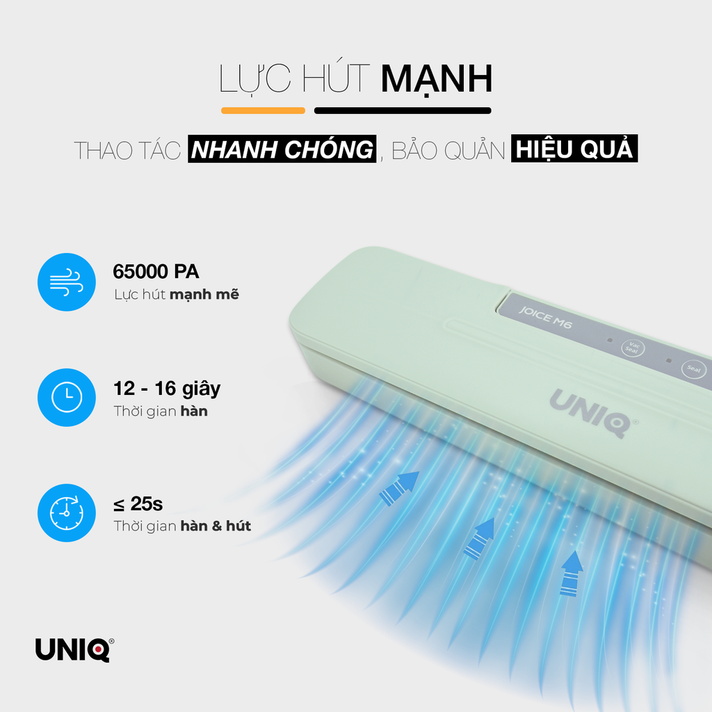 may-hut-chan-khong-uniq-joice-m6-han-khong-ken-tui-bao-quan-thuc-pham-an-toan-tang-kem-10-tui-nham