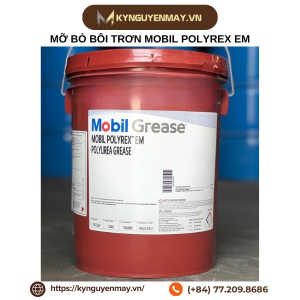 Mỡ bò bôi trơn bạc đạn Mobil Polyrex EM 2