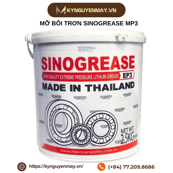 Mỡ Bôi Trơn vòng bi MiennamPetro Sinogrease Lithium Multipurpose Grease MP3