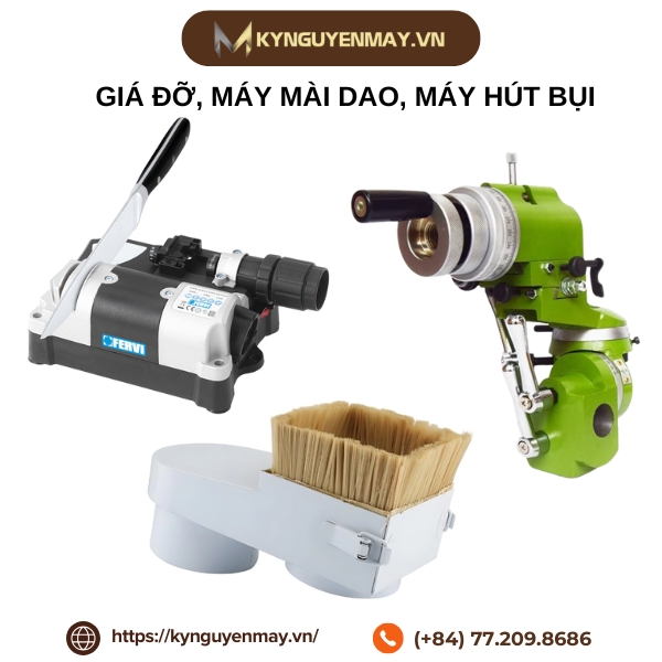 Giá đỡ, máy mài dao, máy hút bụi