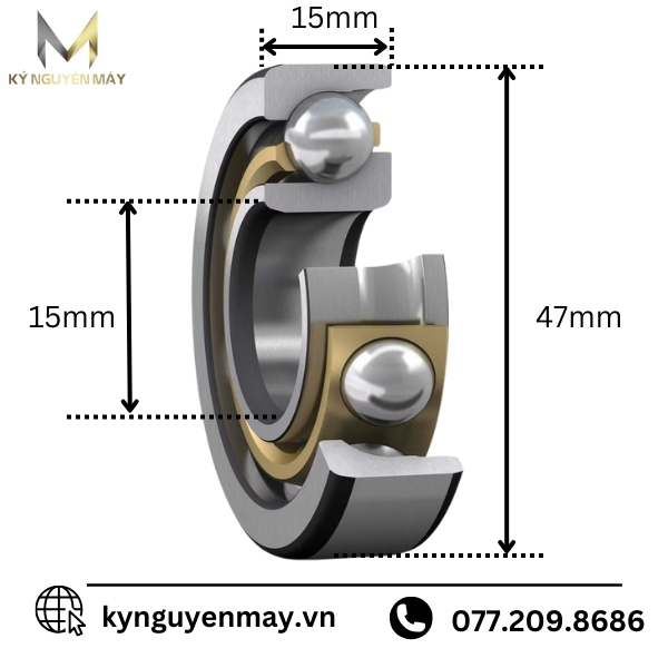kích thước vòng bi 15TAC47CSUHPN7C
