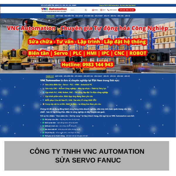 Công ty TNHH VNC Automation - Sửa servo Fanuc chính hãng, chuyên sâu kỹ thuật