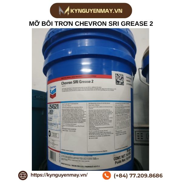 Mỡ bôi trơn vòng bi tốc độ cao Chevron SRI Grease 2