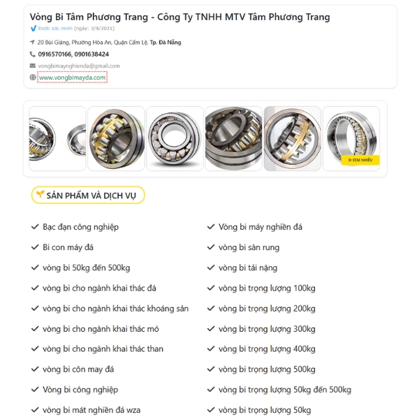 Vòng Bi Tâm Phương Trang - Công Ty TNHH MTV Tâm Phương Trang