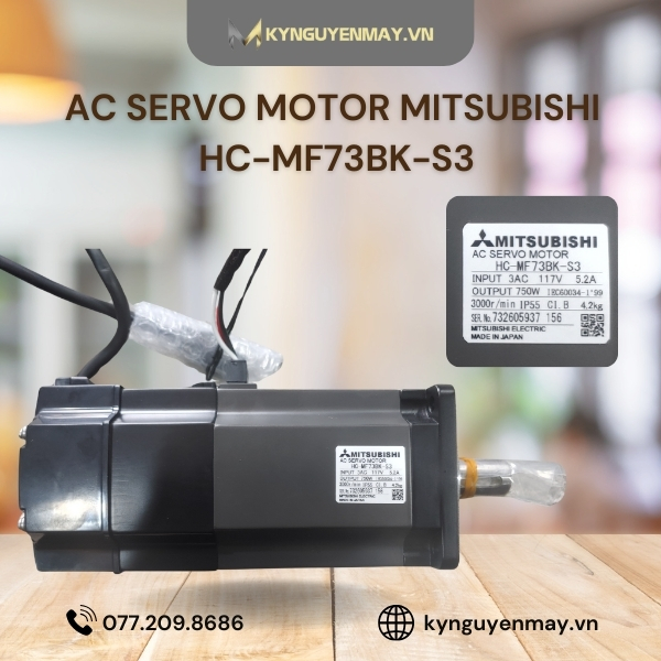 Thông số kỹ thuật chi tiết AC servo motor MITSUBISHI HC-MF73BK-S3