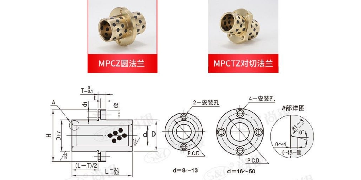 Thông số kỹ thuật của sản phẩm bạc lót bushing kiểu MPCZ