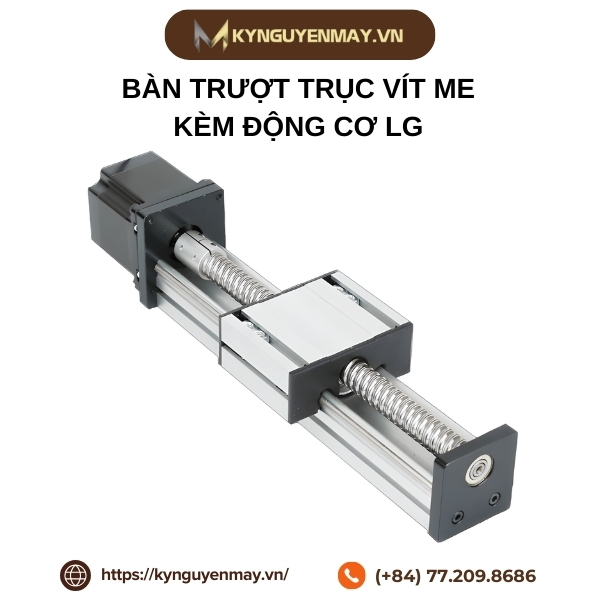 Bàn trượt trục vít me kèm động cơ LG