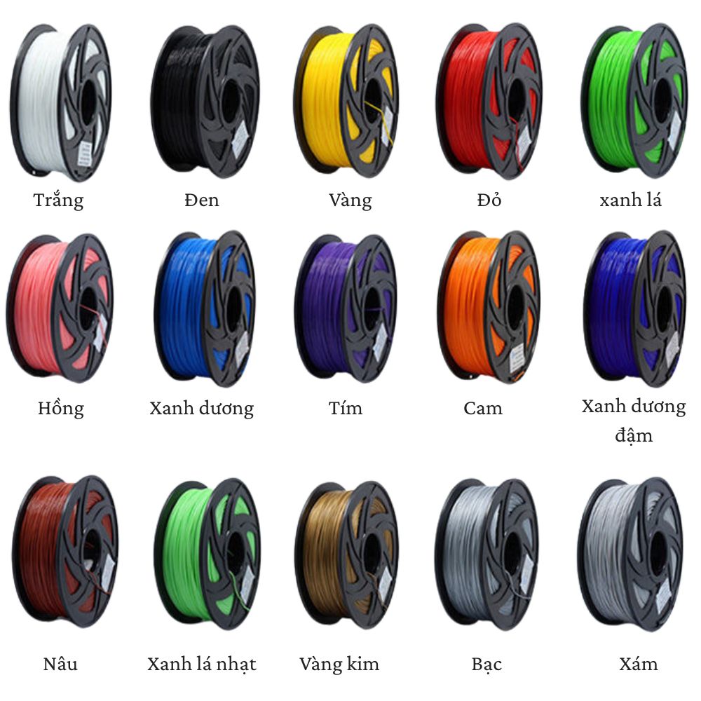 Bảng màu nhựa PLA in 3D