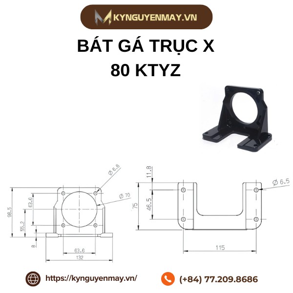 Thông số kỹ thuật bát gá trục X