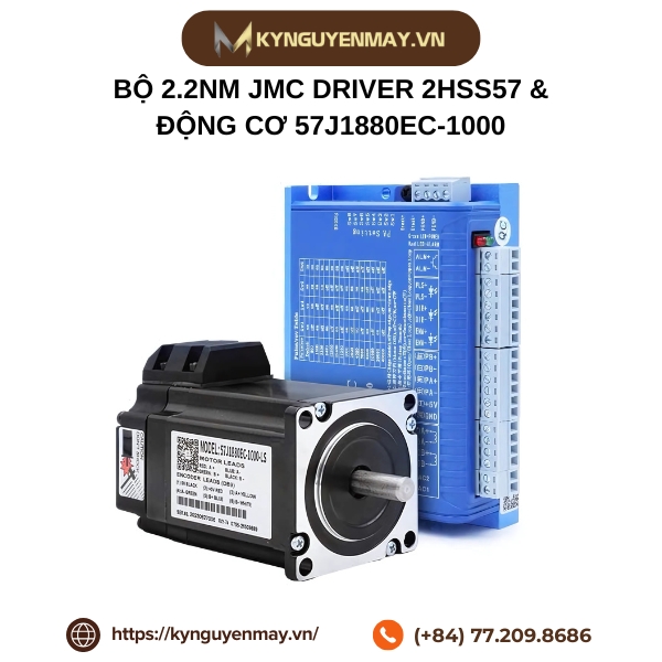 Bộ 2.2Nm JMC driver 2HSS57 & động cơ 57J1880EC-1000