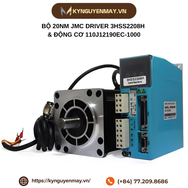 Bộ 20Nm JMC driver 3HSS2208H & động cơ 110J12190EC-1000