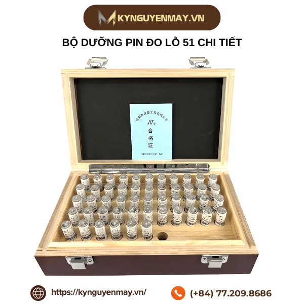 Bộ dưỡng pin đo lỗ 51 chi tiết