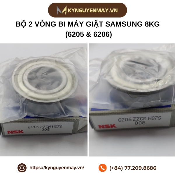 bộ 2 vòng bi máy giặt SAMSUNG 8kg