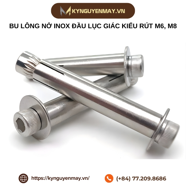 Bu lông nở inox đầu lục giác