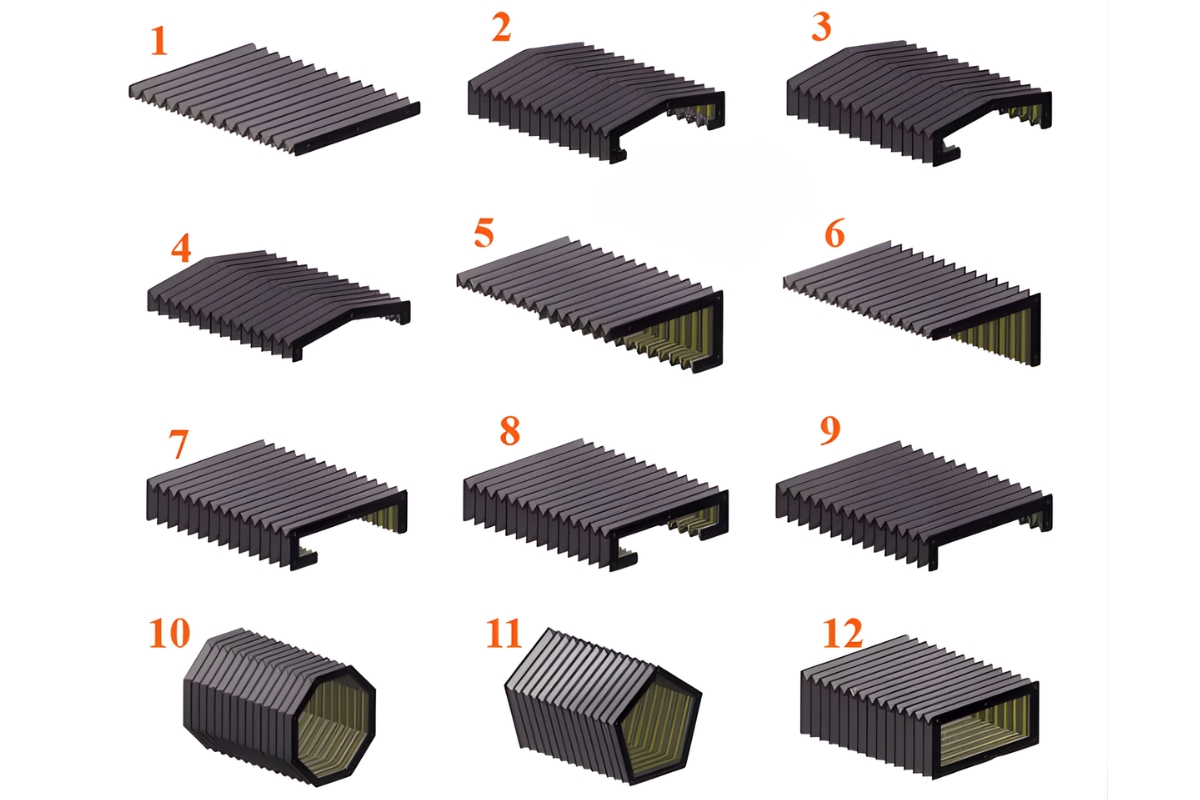 Các dạng tấm chắn bụi máy CNC