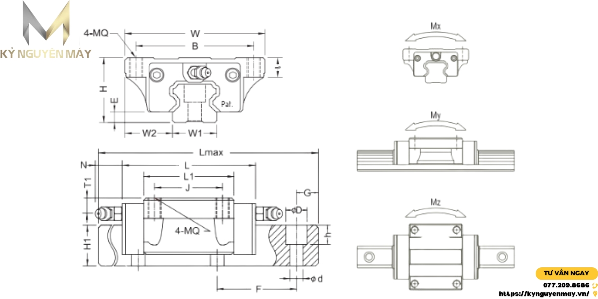 Thanh trượt ABBA BRC