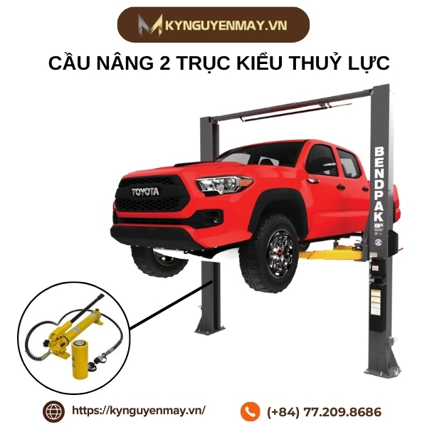 Cầu nâng 2 trụ kiểu thủy lực