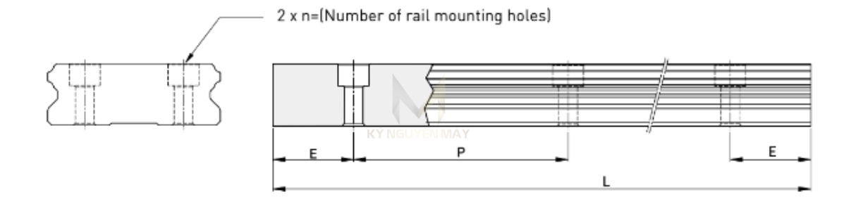 Chiều dài tiêu chuẩn ray trượt QW - WE