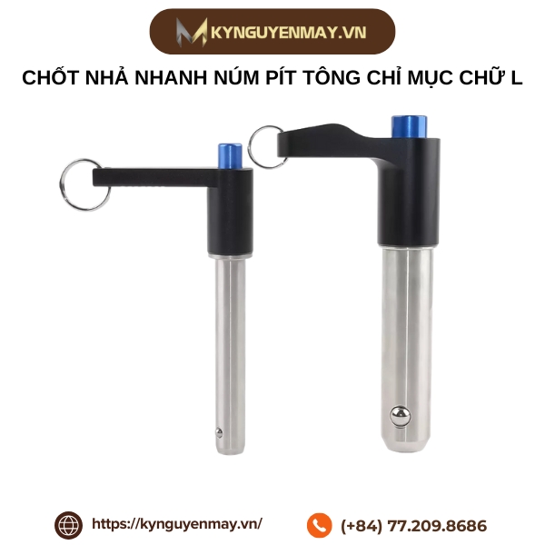 Chốt nhả nhanh núm pít tông chỉ mục chữ L