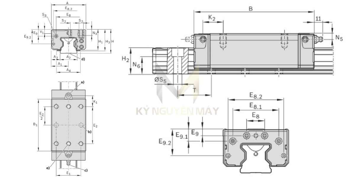 Con trượt REXROTH SLS R1823