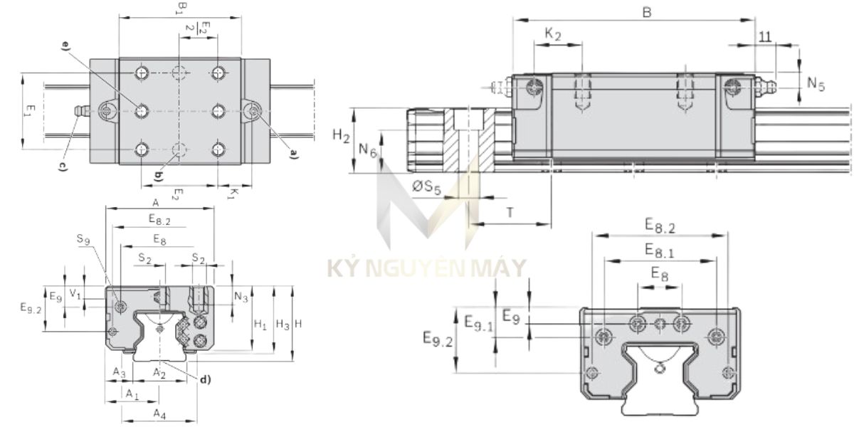 Con trượt REXROTH SNS R1822