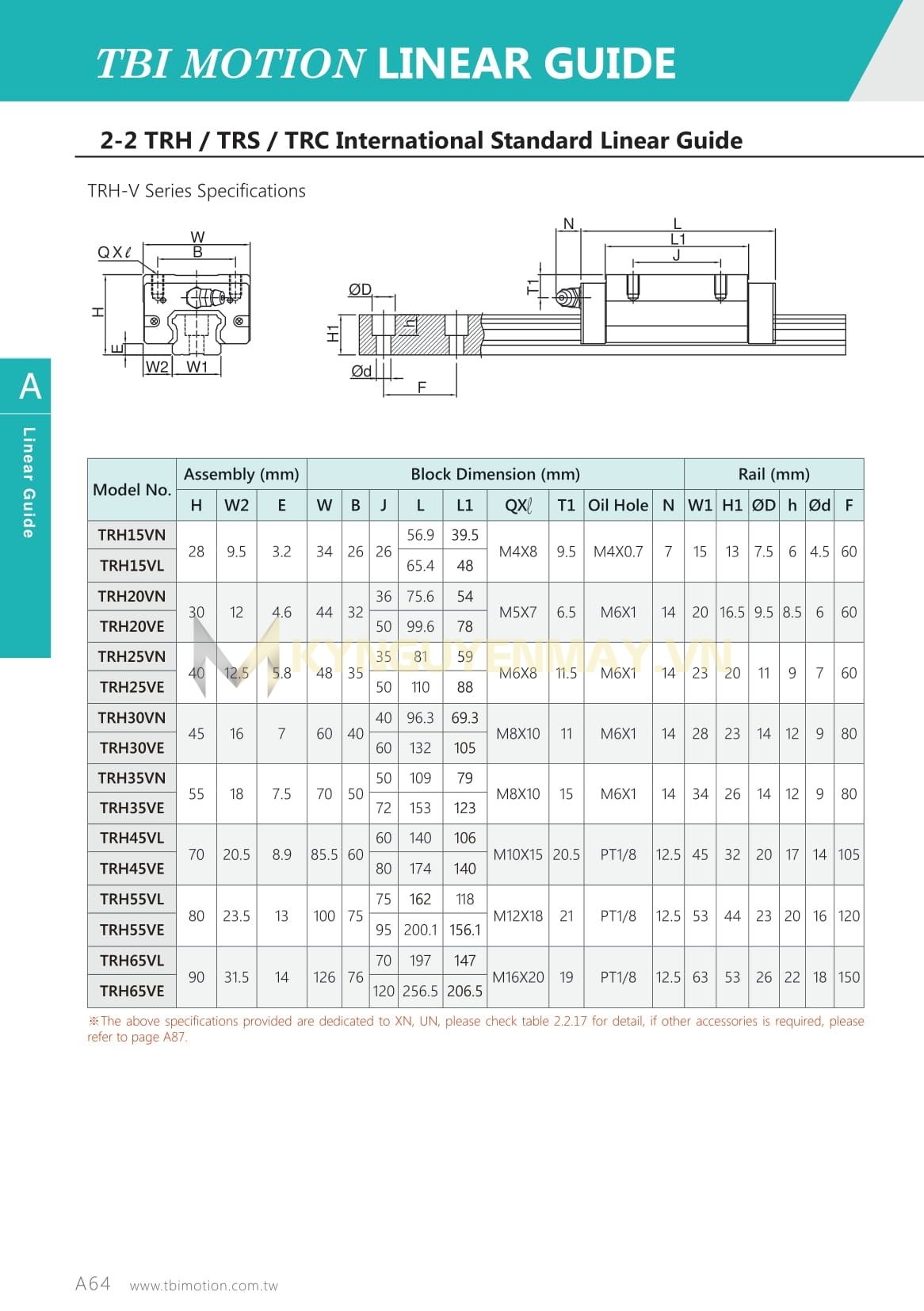Con trượt TBI TRH VL