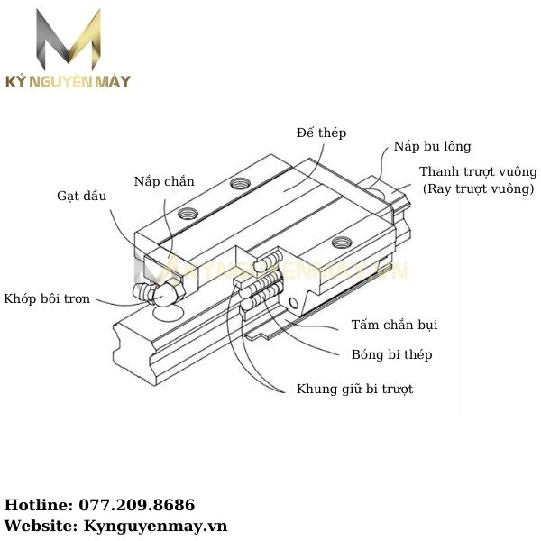 Con trượt vuông Trung Quốc bản rộng