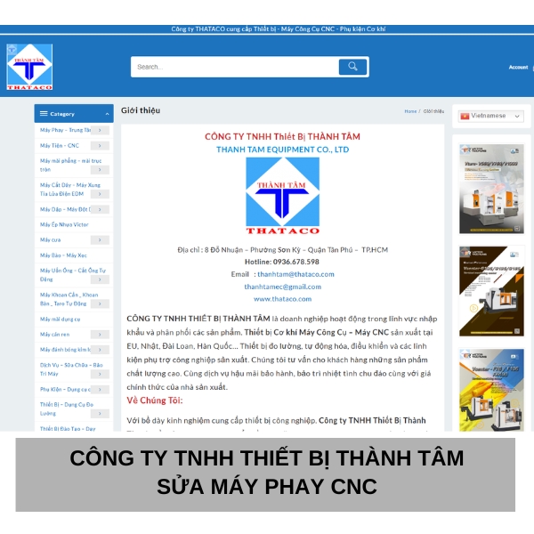 Công ty TNHH Thiết bị Thành Tâm - Tư vấn kỹ thuật và sửa máy phay CNC hiệu quả
