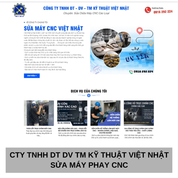 Công ty TNHH DT DV TM Kỹ thuật Việt Nhật - Đơn vị sửa máy phay CNC chuyên nghiệp