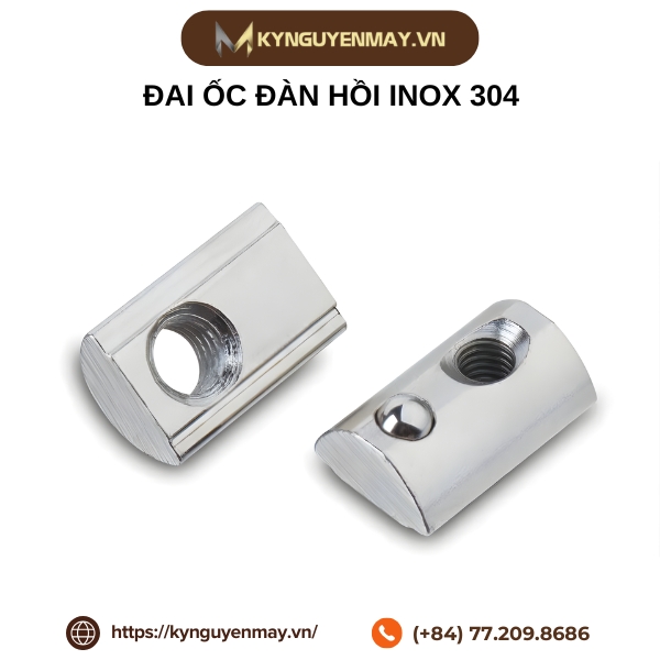 Đai ốc đàn hồi inox 304