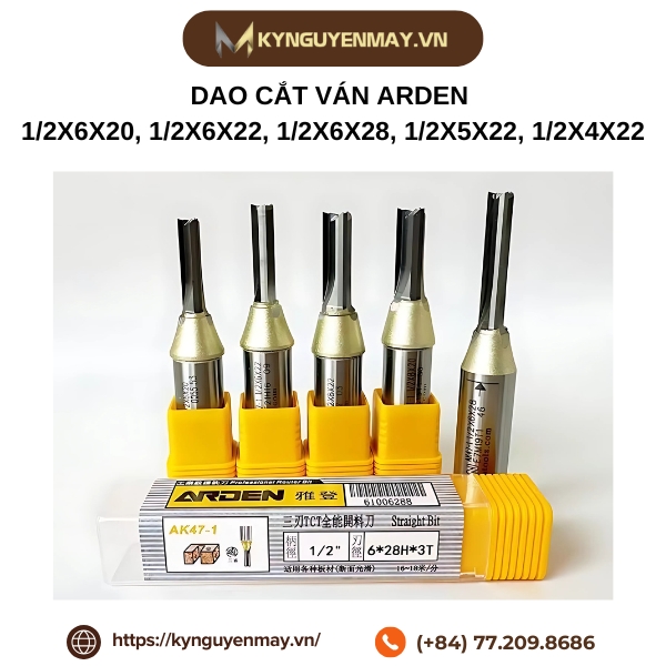 Dao cắt Arden 1/2x6x20, 1/2x6x22, 1/2x6x28, 1/2x5x22, 1/2x4x22